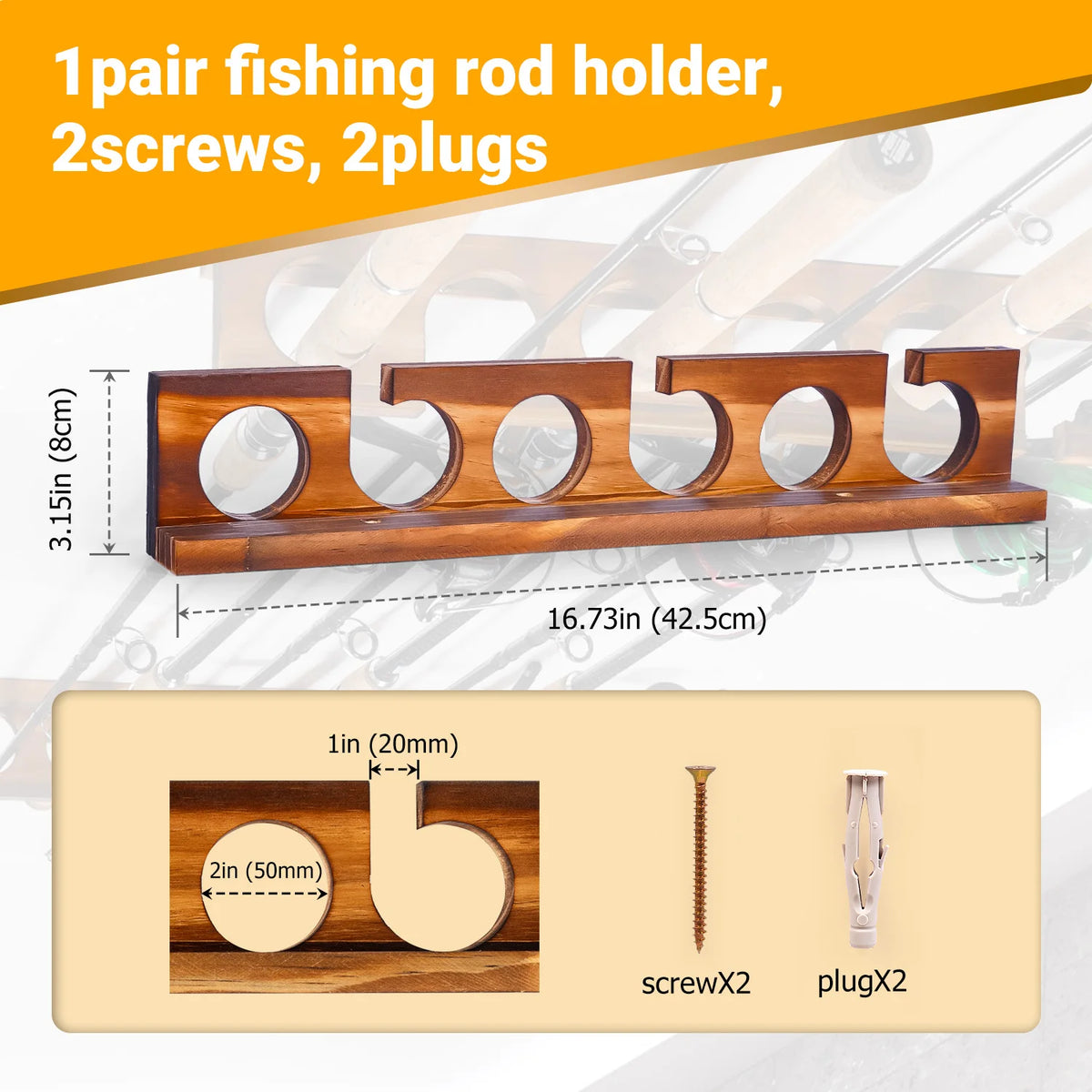 12 Rods Fishing Pole Rod Racks Wall Or Ceiling Mounted
