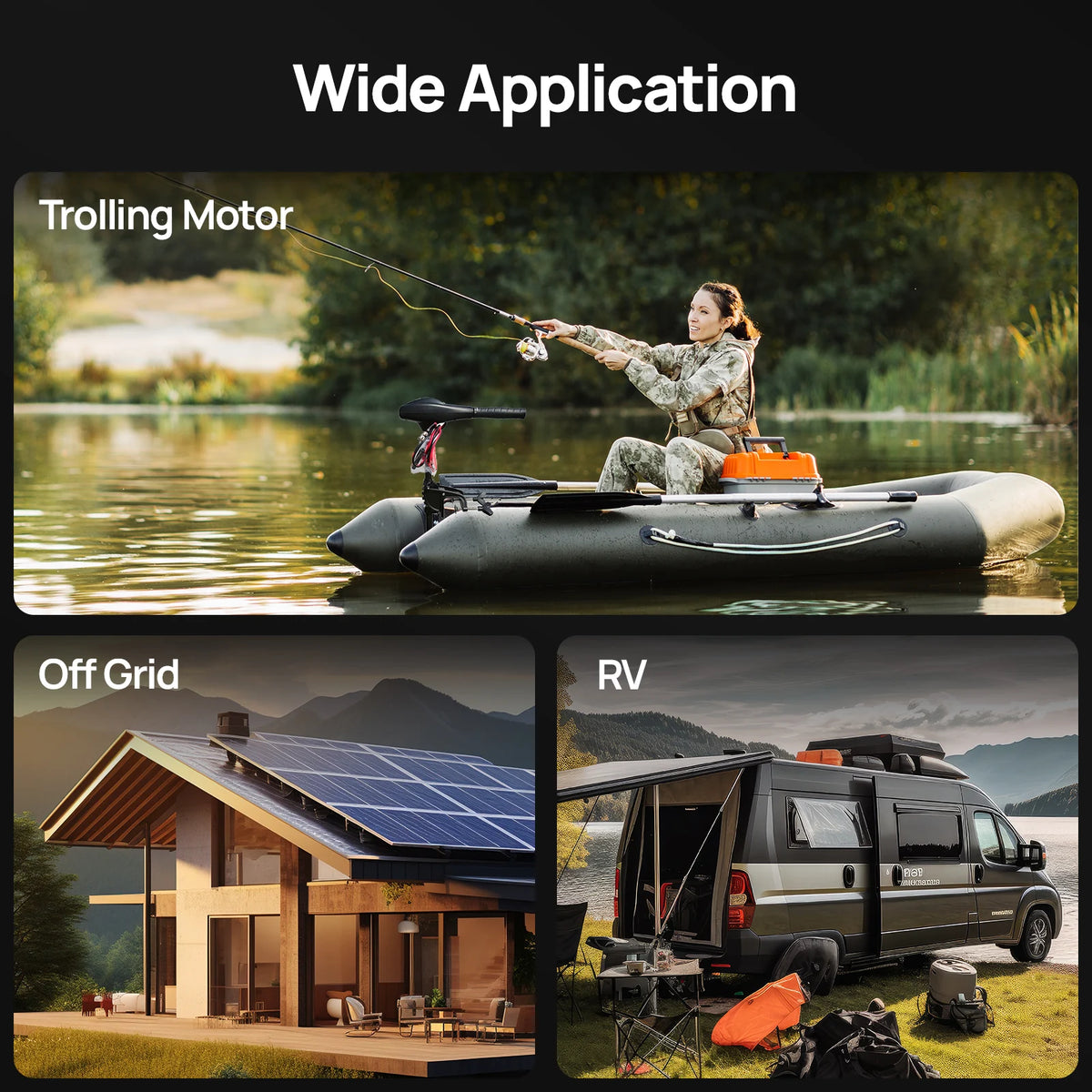 12V 100AH LiFePO4 Lithium Battery with Bluetooth, for Trolling Motor RV