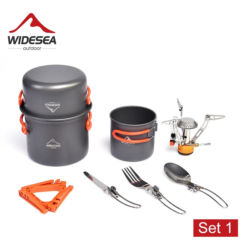 Camping Cookware Set Supplies Burner Stove