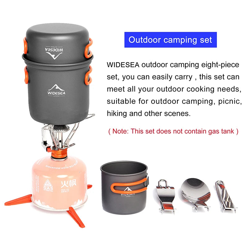 Camping Cookware Set Supplies Burner Stove