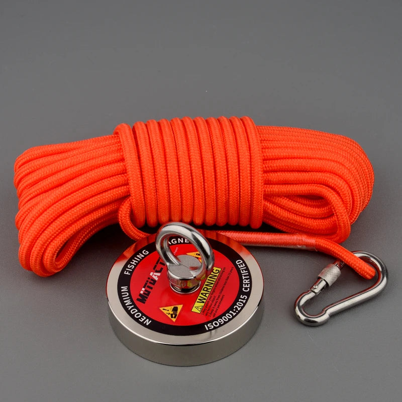 Deep Sea Permanent Neodymium N52 Magnet With 15m Rope Gloves Bag