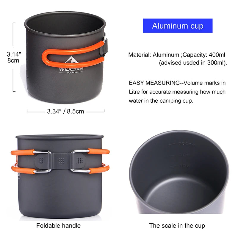 Camping Cookware Set Supplies Burner Stove