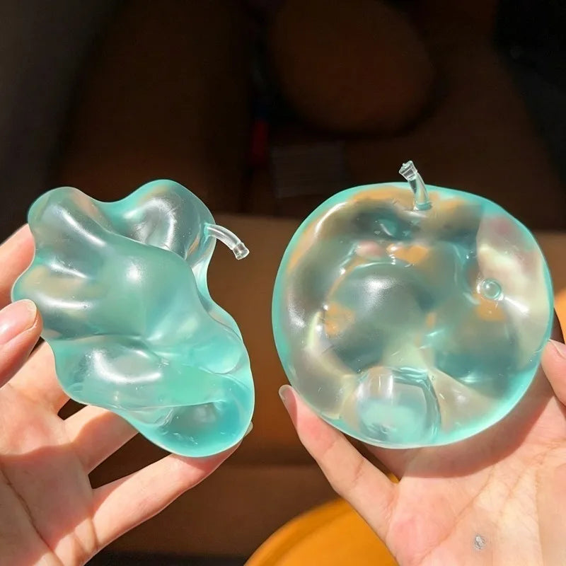 Apple Moldable Stress Ball Coconut Oil Squishy Transparent