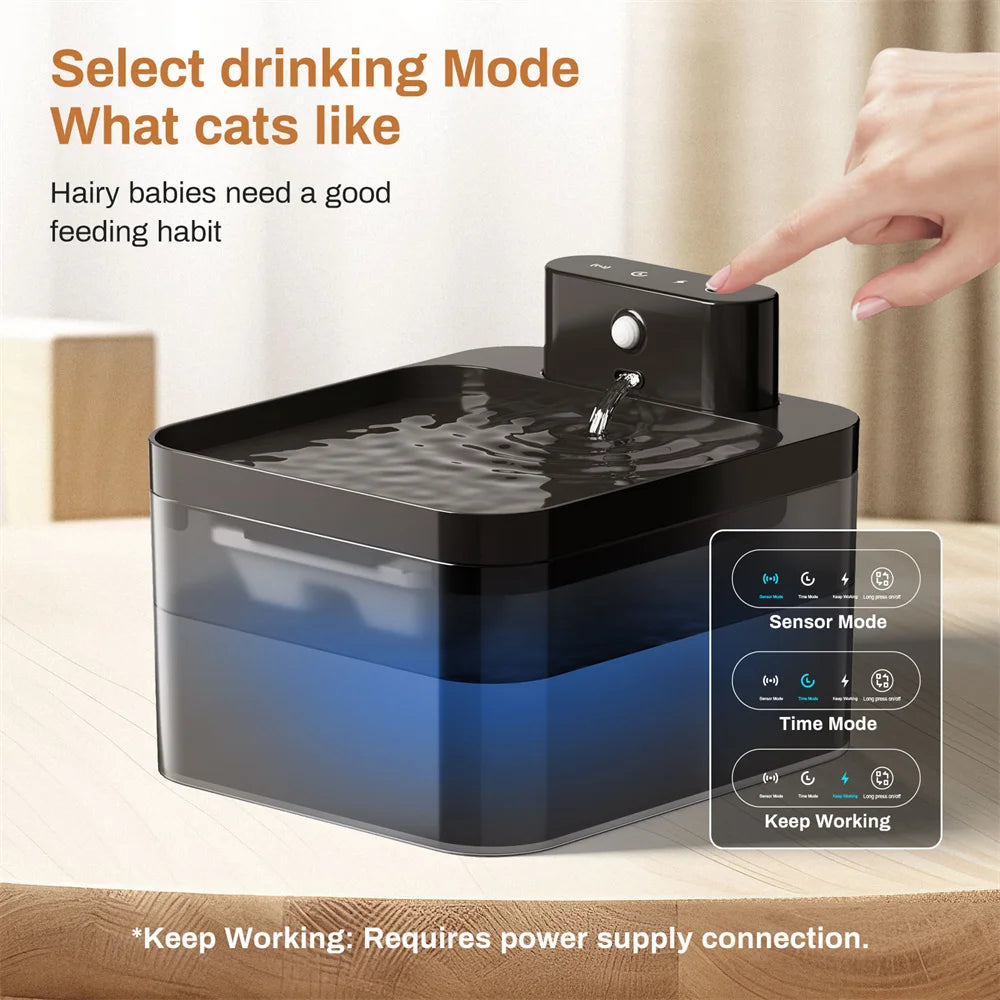 Motion Sensor Dog Cat Water Dispenser Bowl