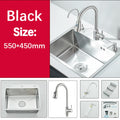 Multifunction 304 Stainless Steel Black/Brushed Nickel Kitchen Sink