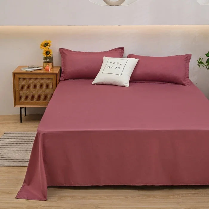 Single/Queen/King Flat Bedsheets Soft Home Bed Linen