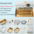 Stainless Steel Waterfall Kitchen Sink