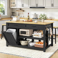Kitchen Island with Storage and Seating Include 2 Bar Stools