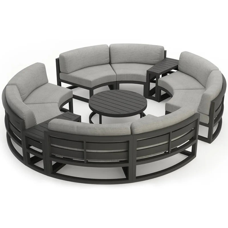 Round Outdoor Sofa Set -  Waterproof for Luxury
