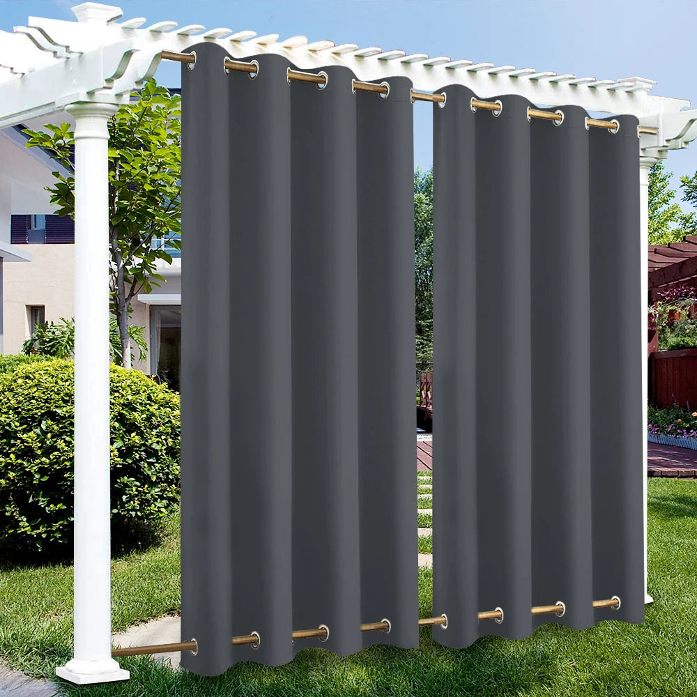Patio Outdoor Curtain Sun Block Windproof