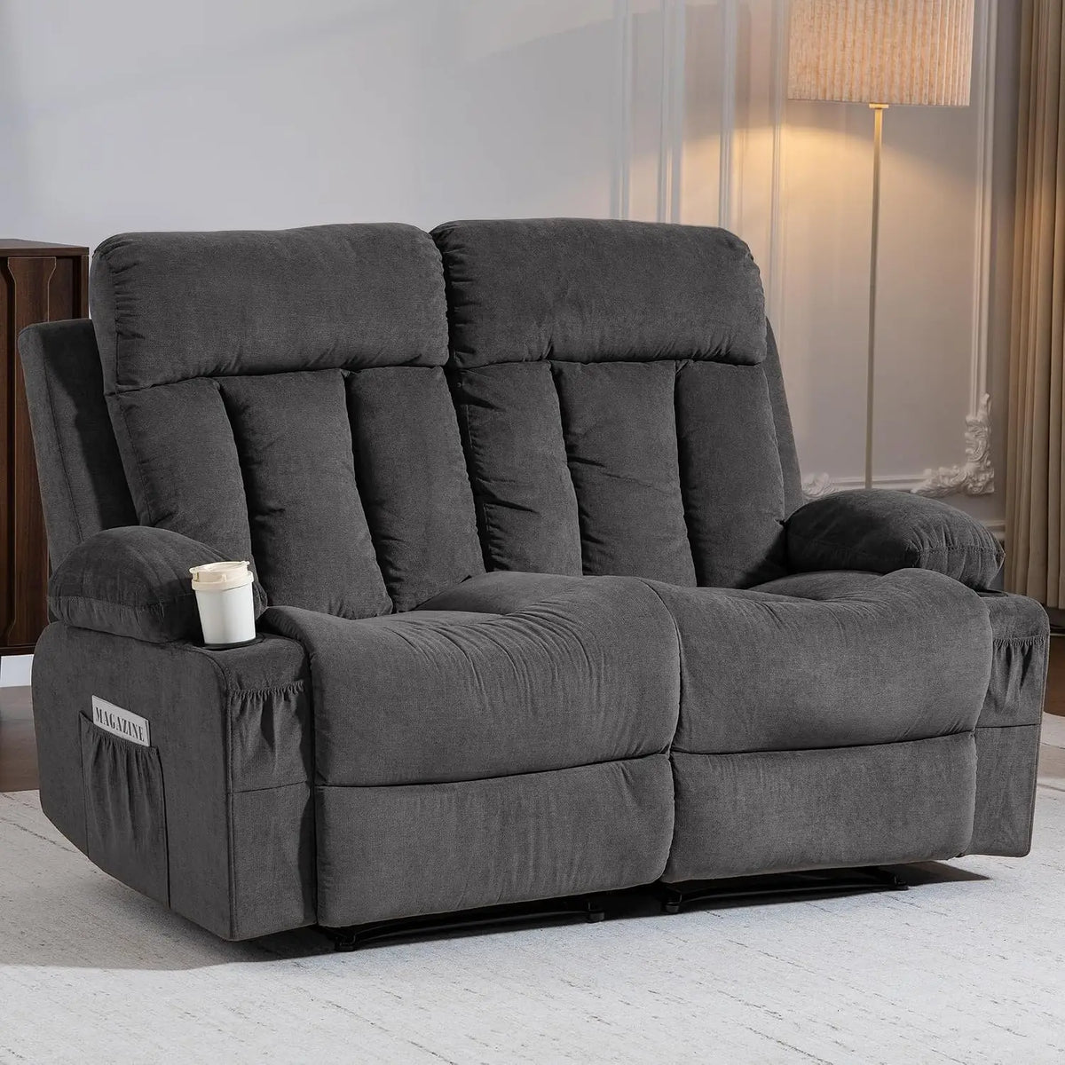 Loveseat Recliner Sofa with Cup Holders