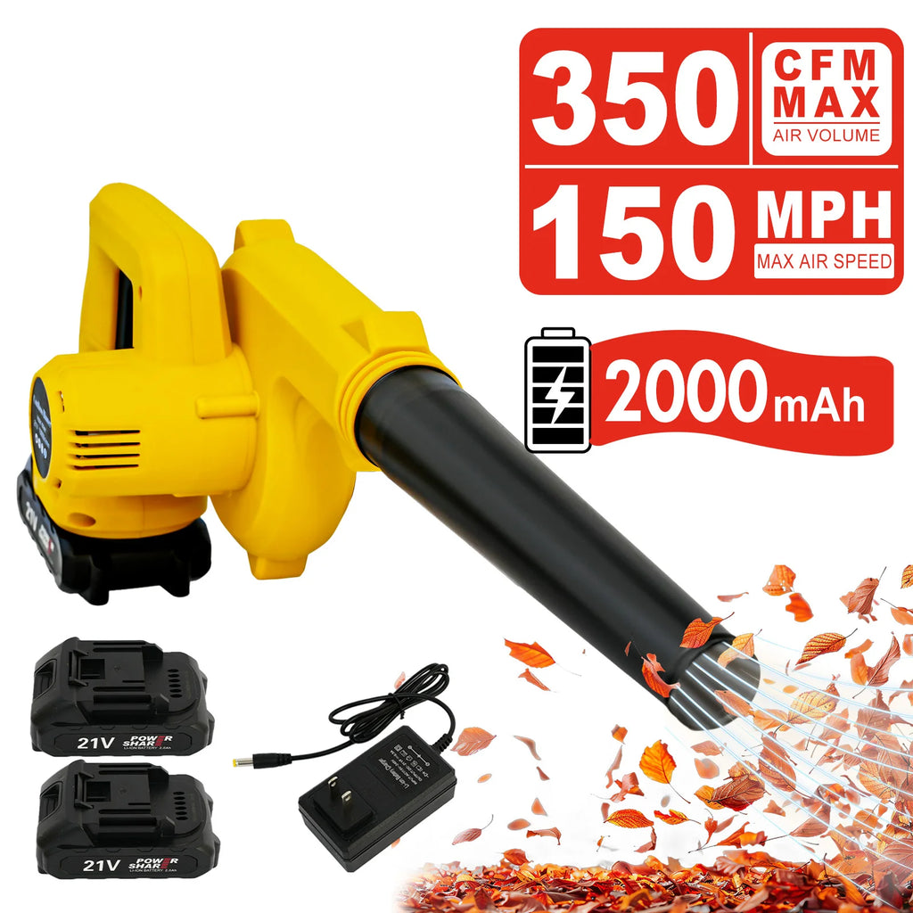 2-in-1 Cordless Leaf Blower 21V Portable 15000RPM