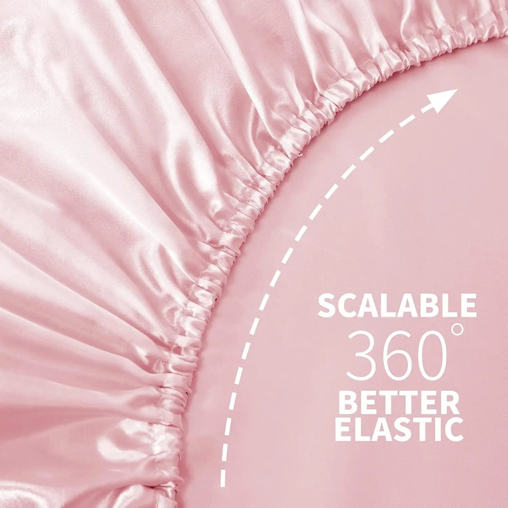 Silky Satin Fitted Sheet Twin