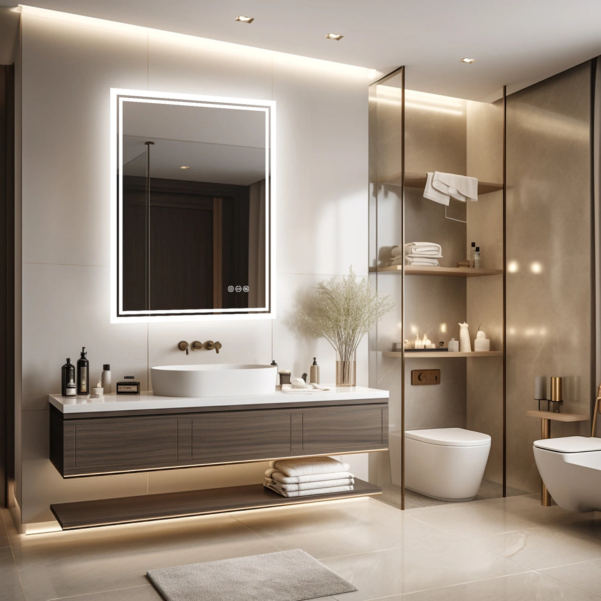 LED Backlit Mirror Bathroom Vanity
