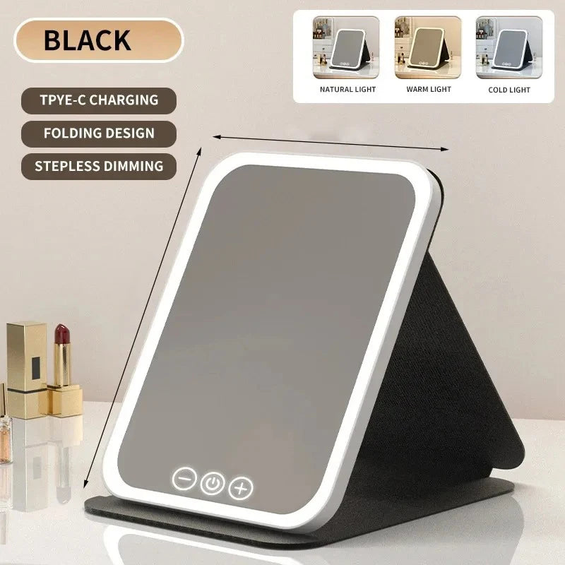 USB Rechargeable Vanity Mirror with Touch Screen