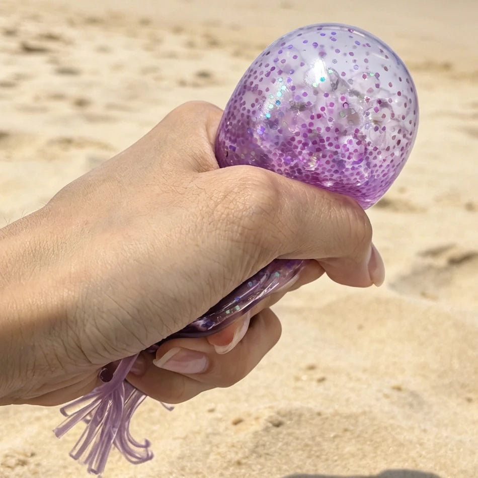 Glitter Octopus Squishy Glitter Jellyfish Squishy with Box