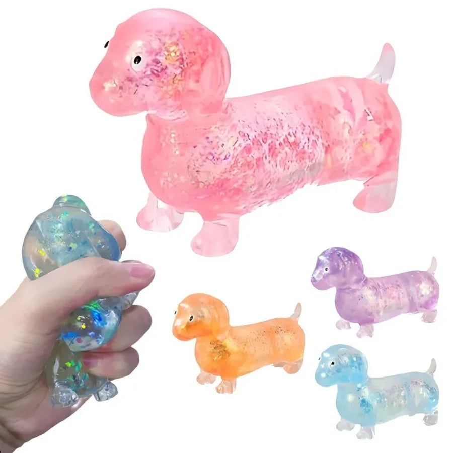 Sparkling powder sausage dog fidgety squashed