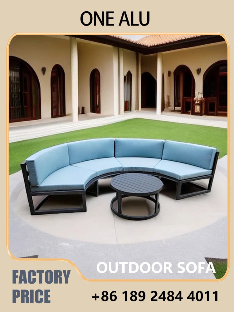 Round Outdoor Sofa Set -  Waterproof for Luxury