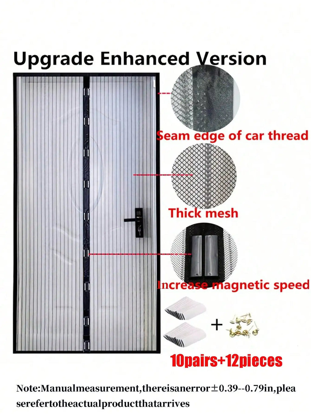 Easy Install Magnetic Door Curtain - Auto Closing