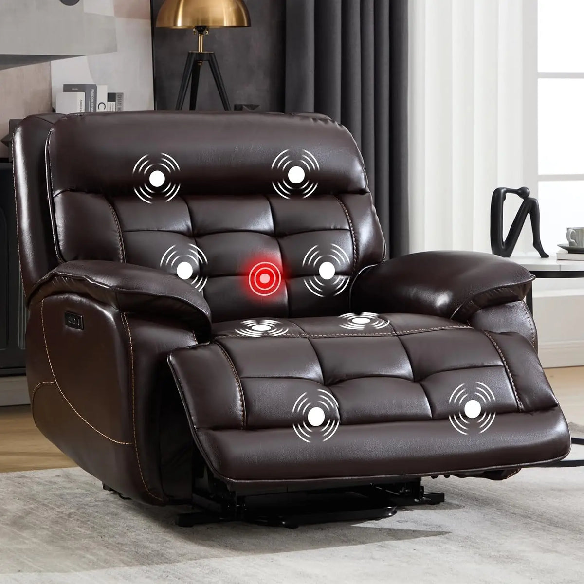 Oversized Dual Motor Power Lift Recliner for Elderly