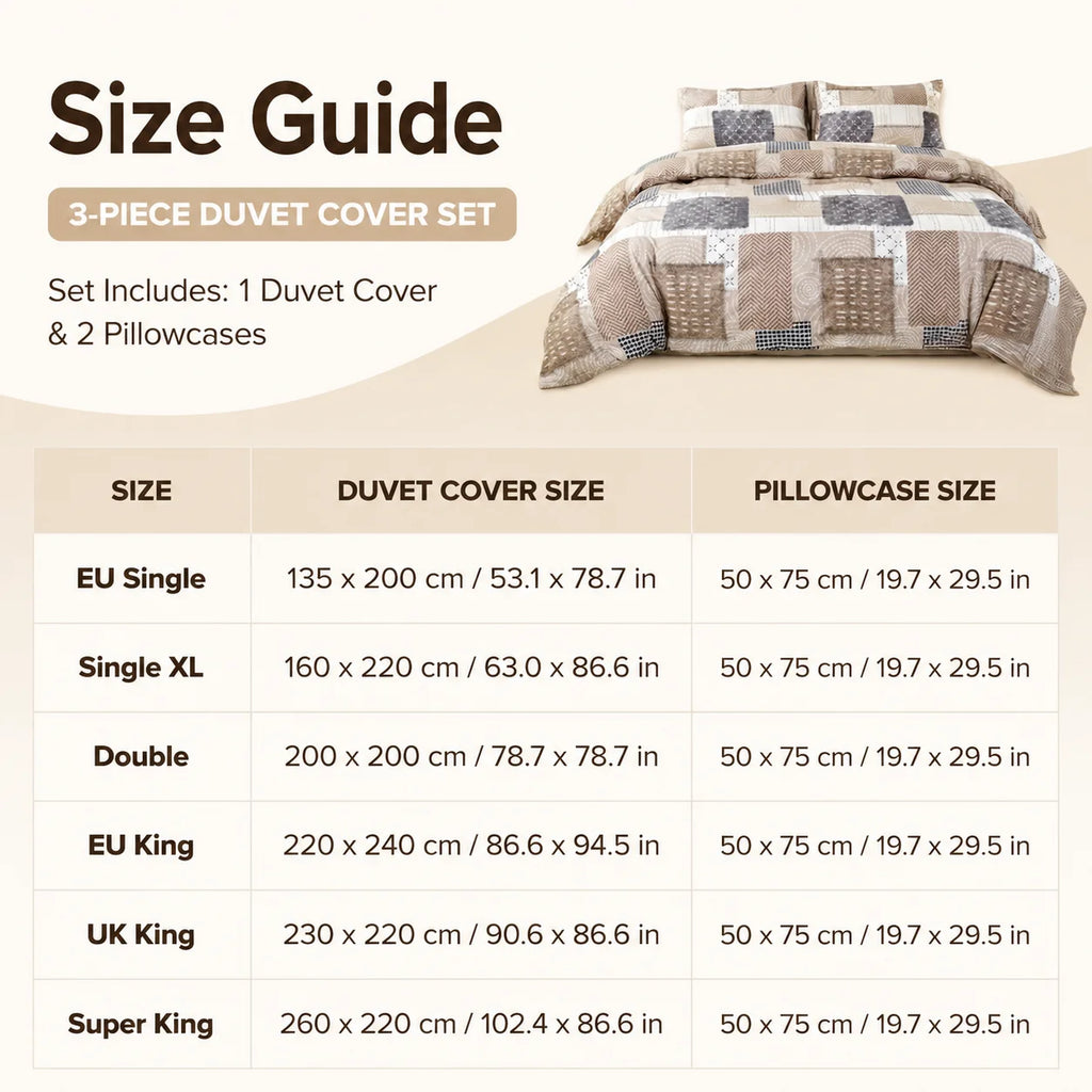 Boho Patchwork Duvet Cover Set