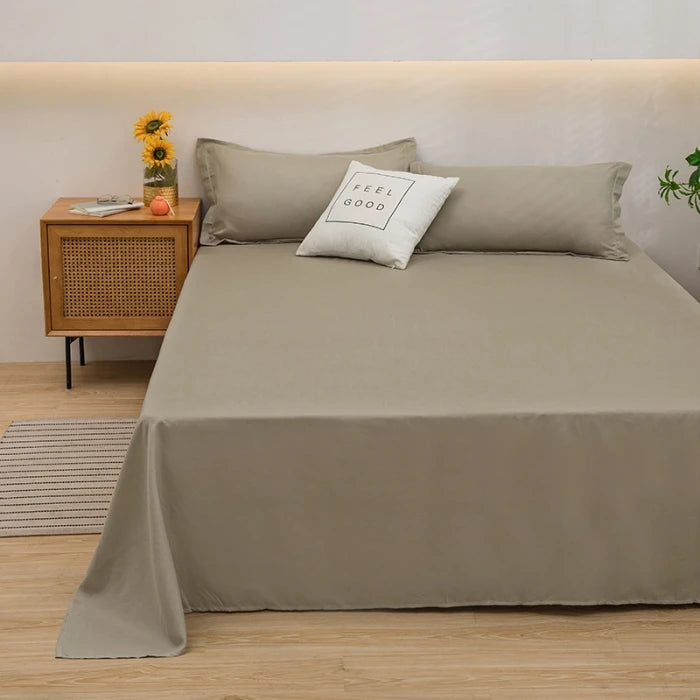 Single/Queen/King Flat Bedsheets Soft Home Bed Linen
