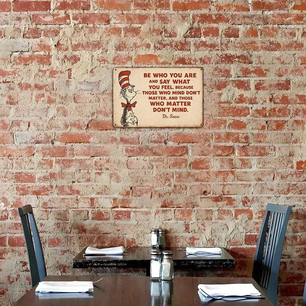Dr. Seuss metal sign, 20x30cm.