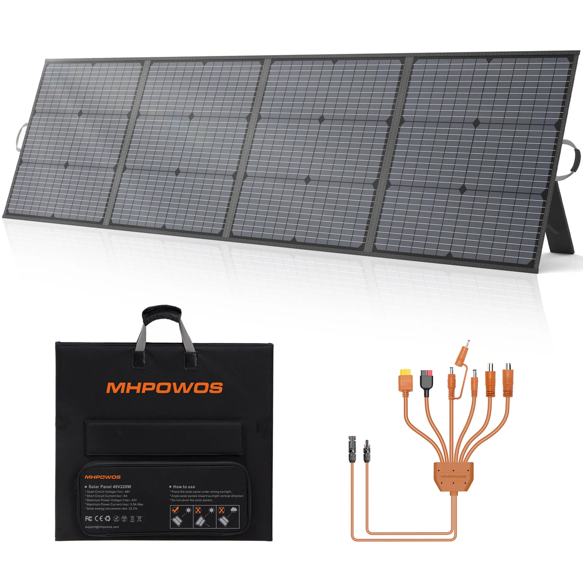 MHPOWOS 400W 220W 110W Solar Charger Portable Waterproof