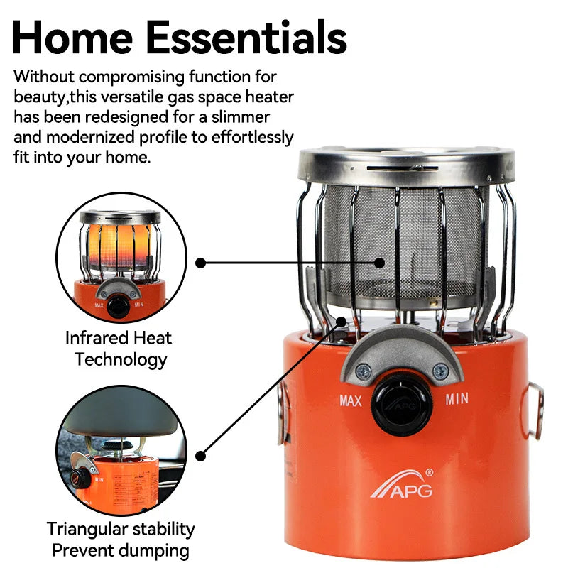 2 in 1 Portable Propane Heater Stove Pro