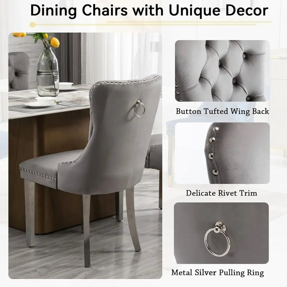 Marble Top 7-Piece Dining Set