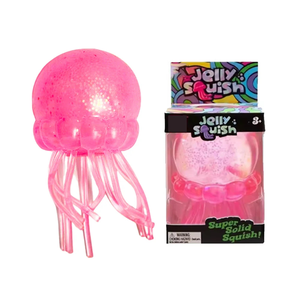 Glitter Octopus Squishy Glitter Jellyfish Squishy with Box