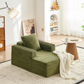 45'' Corduroy Cloud Chaise Lounge Sofa
