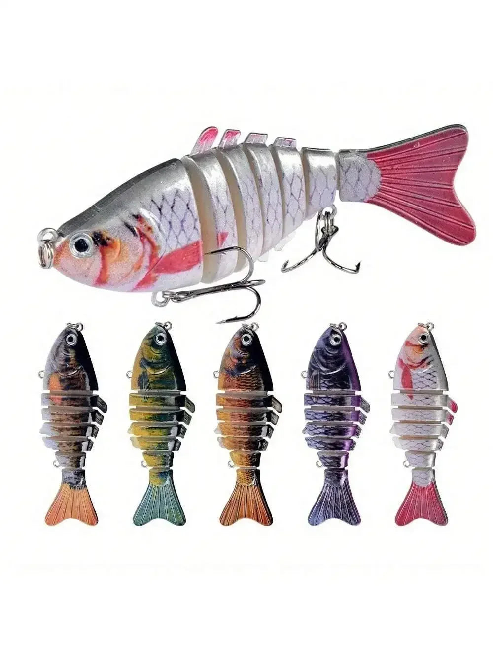 5pcs Multi Jointed Bait 7-Segment Fishing Lures