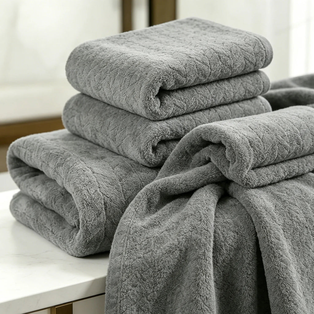 8-Piece Bath Towel Set, Soft Highly Absorbent Cotton