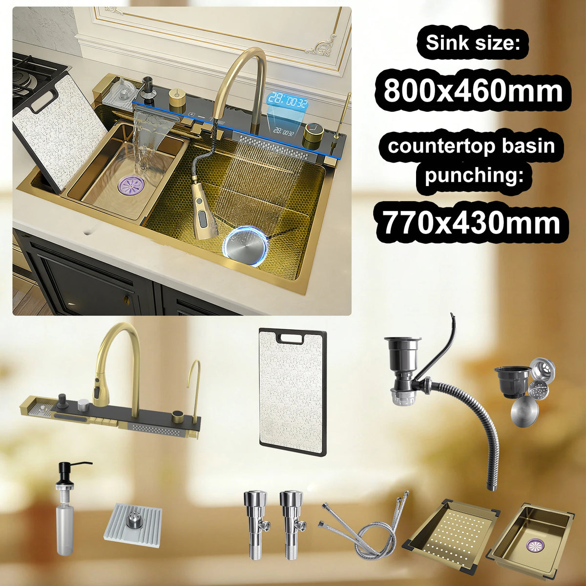 Stainless Steel Kitchen Sink Multifunctional