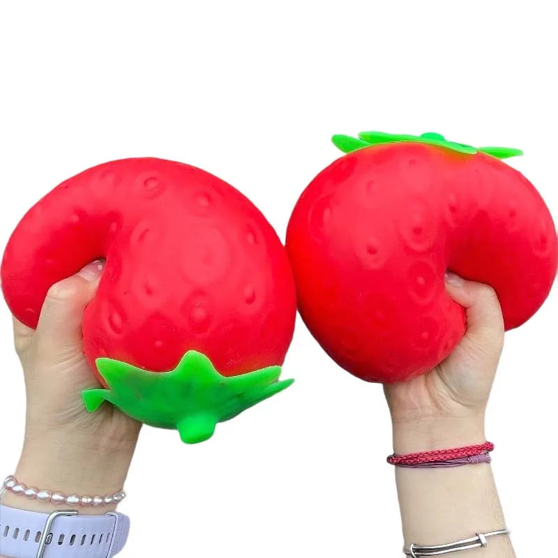 Giant Strawberry Squishy Toy Venting Ball for Adults Friends Gifts