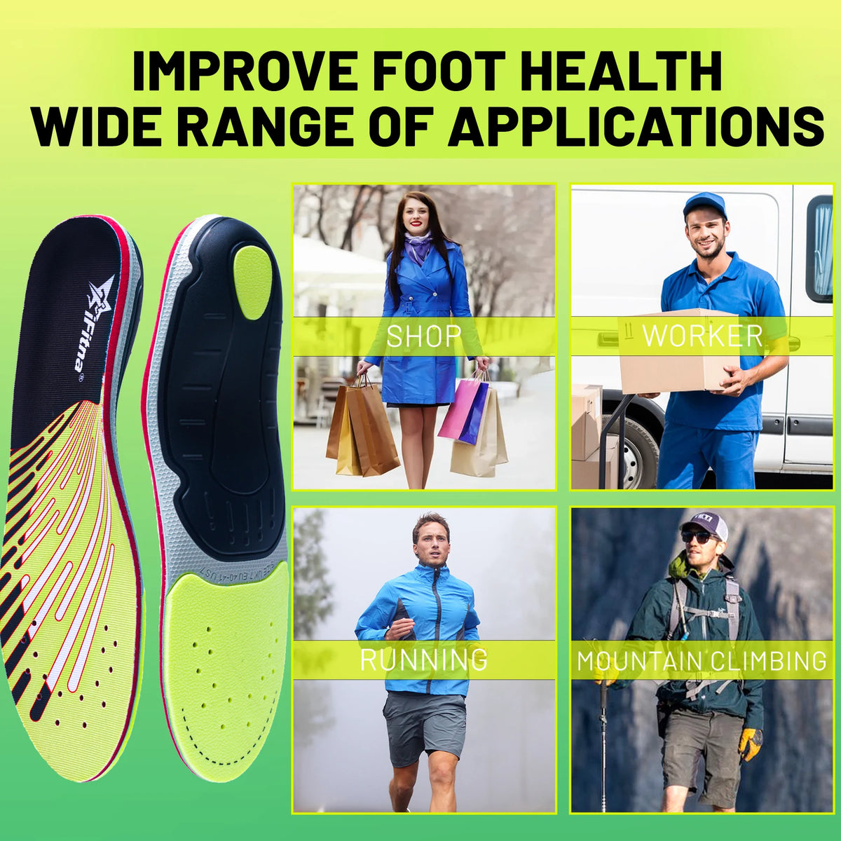 Plantar Fasciitis Relief Orthopedic Insole Men, Women