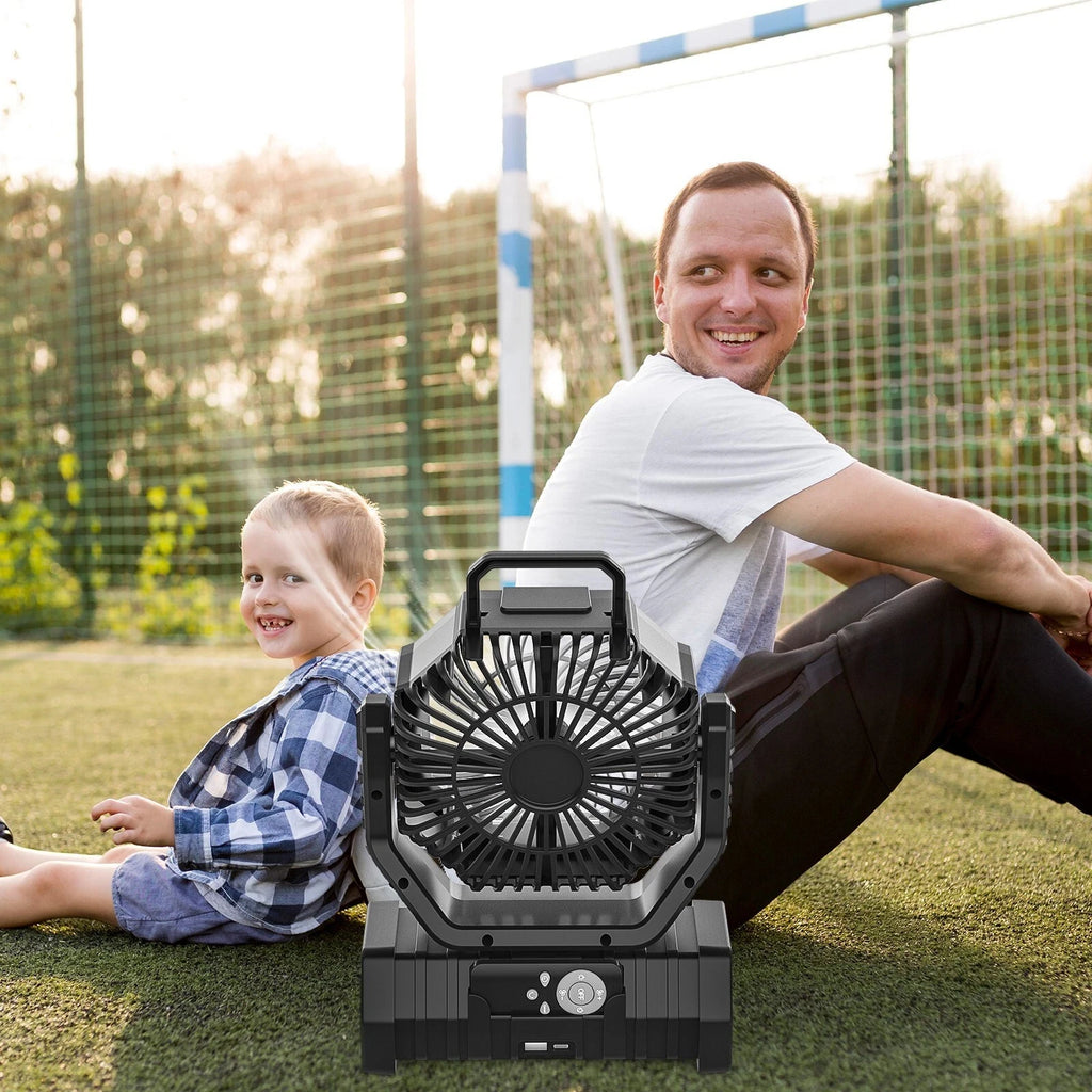 Battery Powered Fan Rechargeable with LED Light