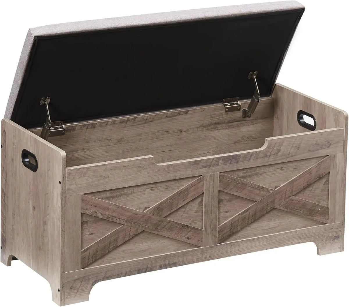 Storage Bench Storage Chest with 2 Safety Hinges