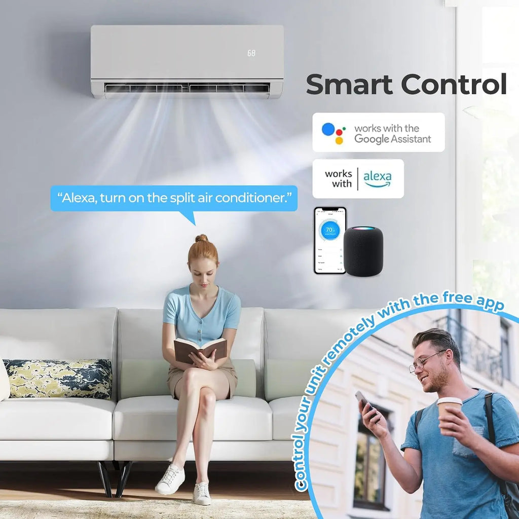 24,000 BTU Wi-Fi Enabled Mini Split Air Conditioner & Heater