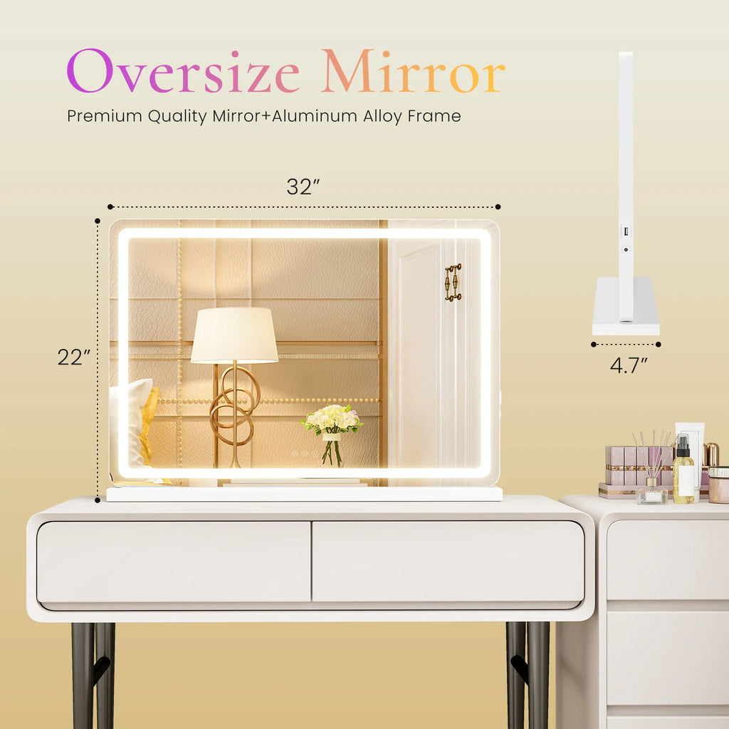 LED Vanity Mirror  Bathroom Dimmable 3 Color Modes