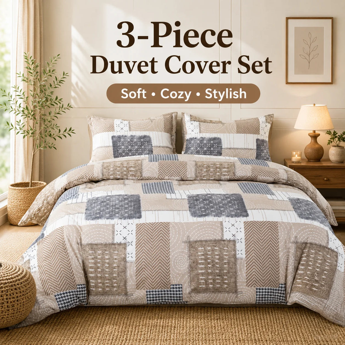Boho Patchwork Duvet Cover Set