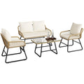 4-Piece Wicker Patio Set
