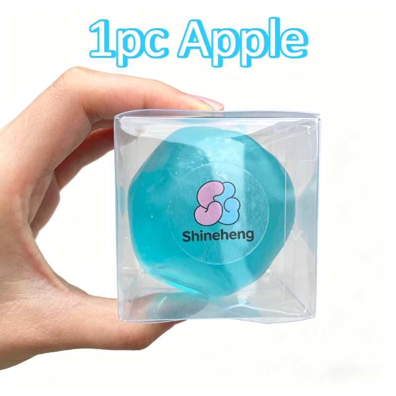 Apple Moldable Stress Ball Coconut Oil Squishy Transparent