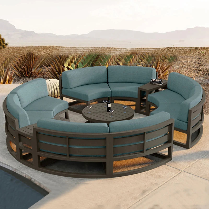 Round Outdoor Sofa Set -  Waterproof for Luxury
