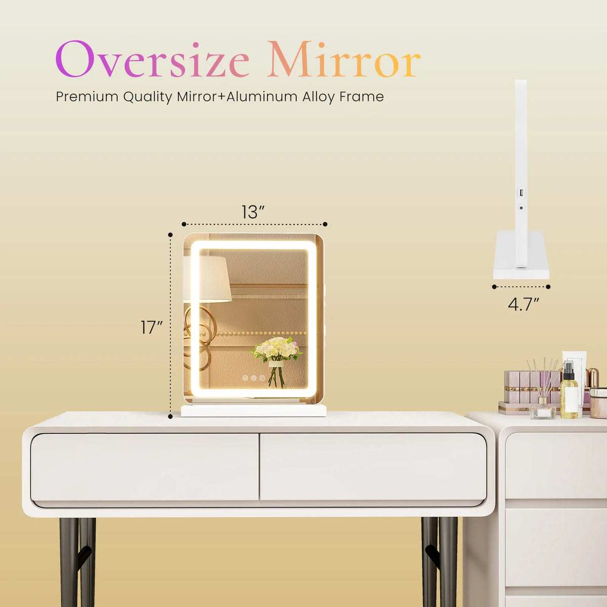 LED Vanity Mirror  Bathroom Dimmable 3 Color Modes