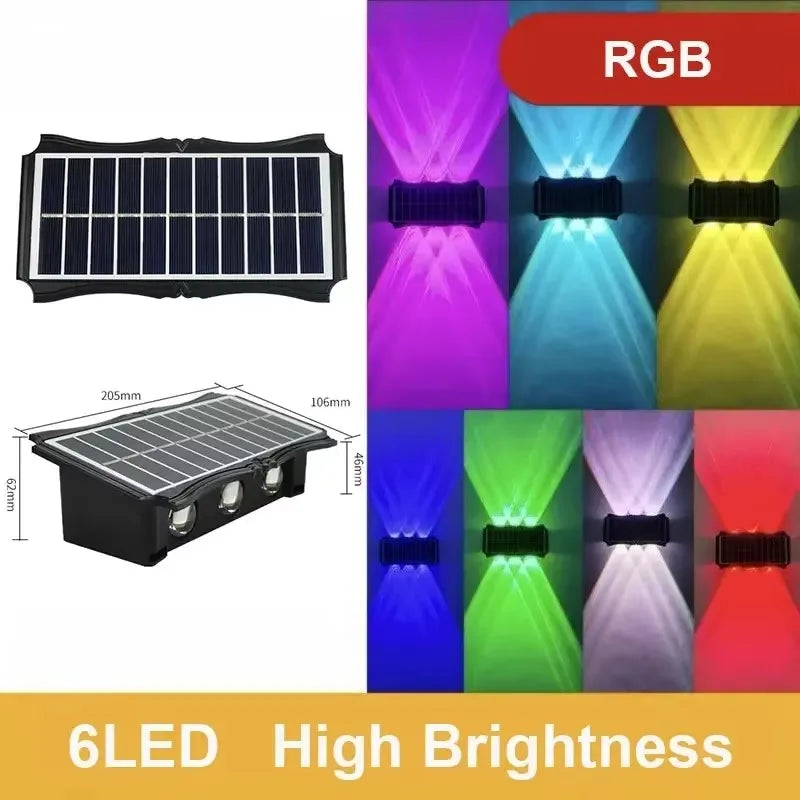 Solar LED Light Waterproof Up And Down Luminous Lighting