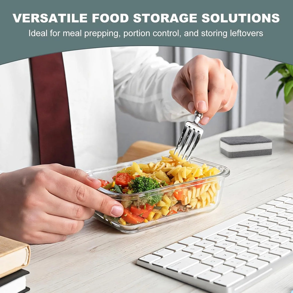 Glass Food Storage Containers 4-Pack with Lids