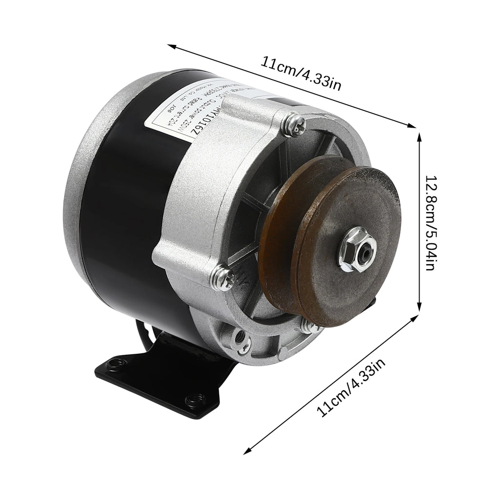 250W Brushed DC Gear Reduction Motor MY1016Z 12V/24V/36V 2750RPM 1N.m for Electric Bicycle E-Bike Scooter DIY Engine