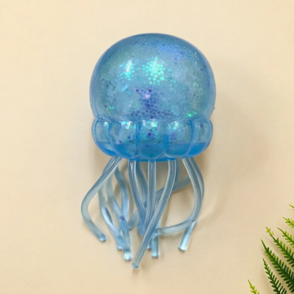 Glitter Octopus Squishy Glitter Jellyfish Squishy with Box